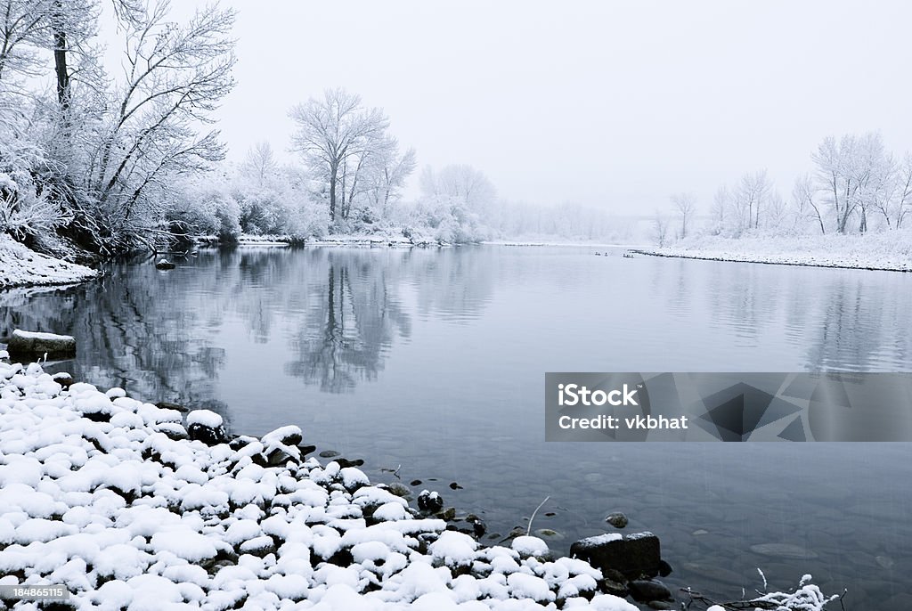 Зима вдоль Река Бойсе - Стоковые фото Штат Айдахо роялти-фри