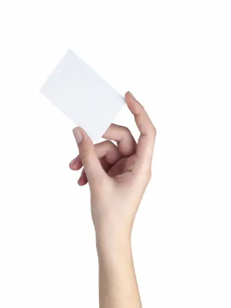 female hand holding a businesscardfemale hand holding a businesscard