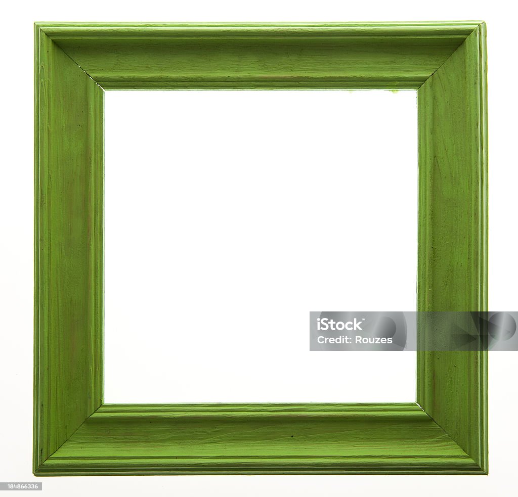 Cornice verde isolato - Foto stock royalty-free di Cornice per foto