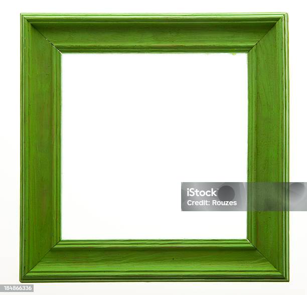 Cornice Verde Isolato - Fotografie stock e altre immagini di Cornice per foto - Cornice per foto, Colore verde, Multicolore