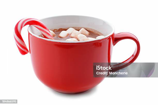 赤のマグ入りホットチョコレート - ホットチョコレートのストックフォトや画像を多数ご用意 - ホットチョコレート, マグカップ, 白背景