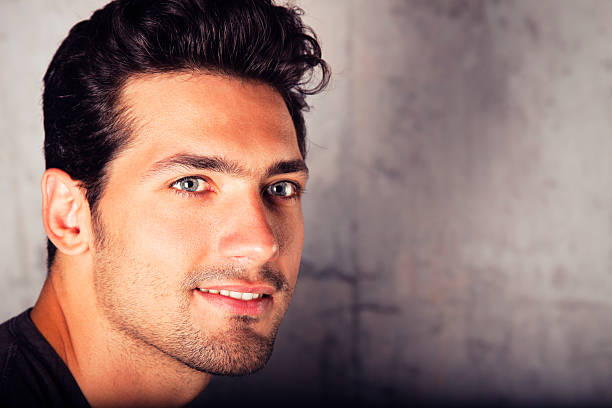 Attractive Male Model Stock Photo - Download Image Now - Men, Black Hair,  Blue Eyes - iStock