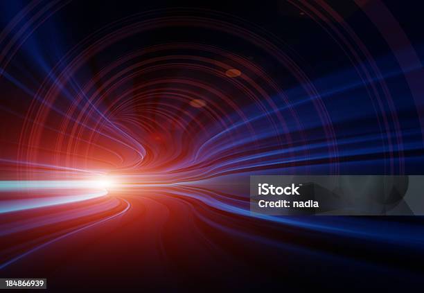 Foto de Abstrato Velocidade Lenta Na Highway Túnel e mais fotos de stock de Velocidade - Velocidade, Plano de Fundo, A caminho