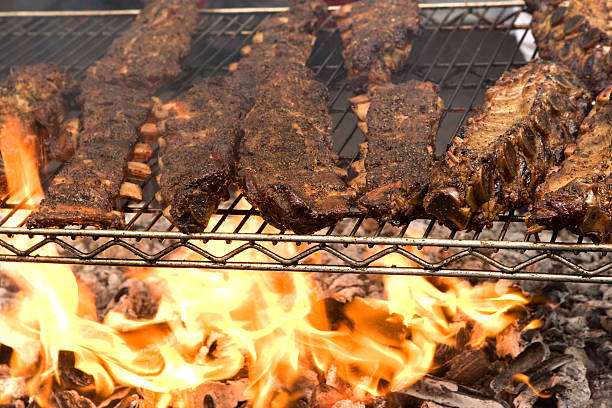 istock Barbecue pork ribs on a grill 184867250