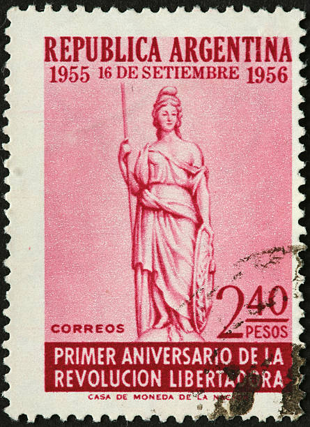 istock classic statue of Liberty on an old Argentine stamp 184867312