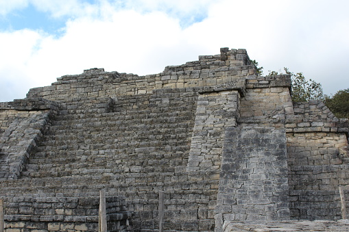 Mayan pyramids in tenam puente chiapas mexico