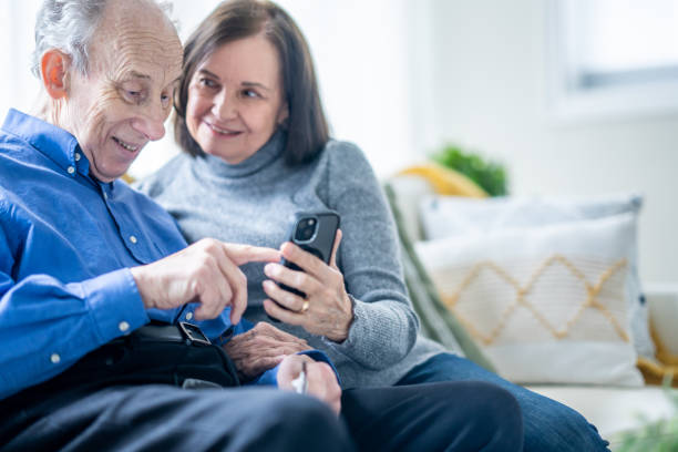 istock Senior Couple Connecting with Family 1848675741