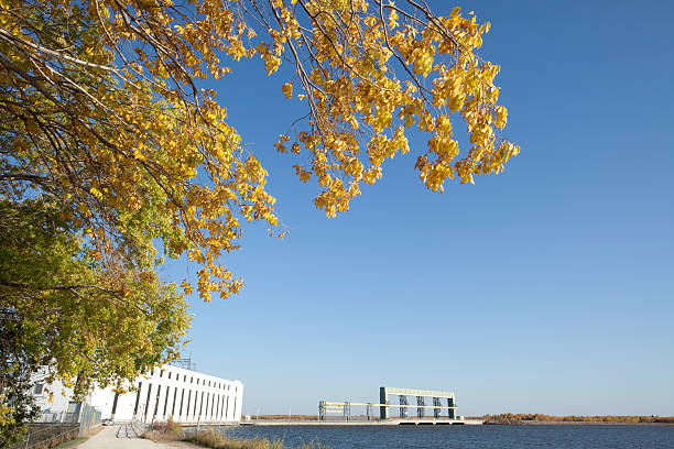 great falls dam manitoba - dam hydroelectric power station manitoba canada zdjęcia i obrazy z banku zdjęć