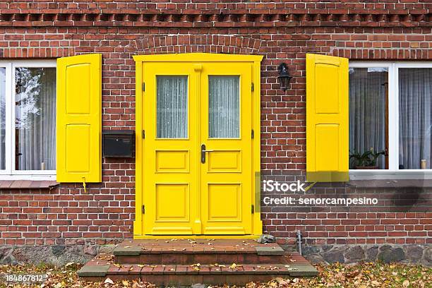 Colorful Front Door Stock Photo - Download Image Now - Door, Yellow, Front Door