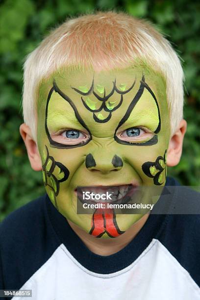 Rosto De Criança Pintado - Fotografias de stock e mais imagens de Criança - Criança, Tinta Facial, Rapazes