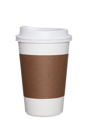Paper Coffee Cup Isolated With Clipping Path