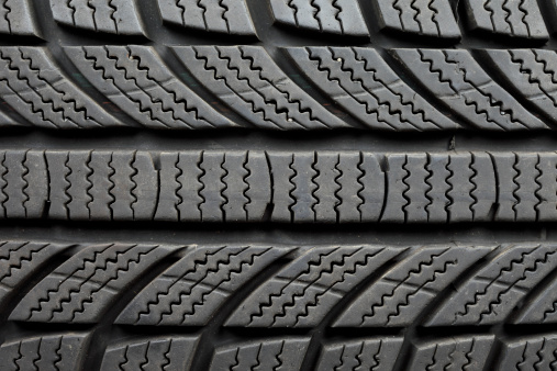 Winter Tire Pattern Background.