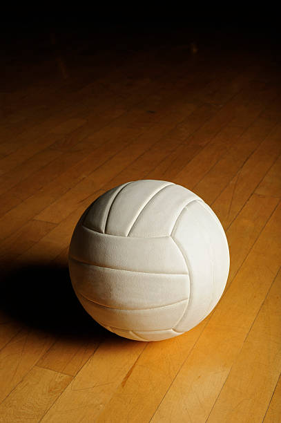istock Volleyball in an empty gym 184869973