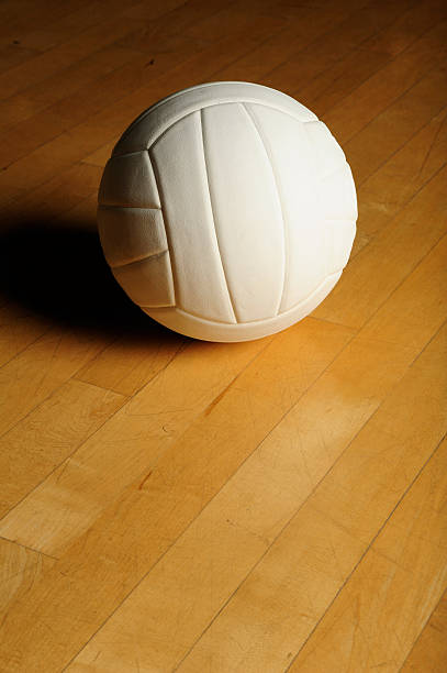 istock Volleyball in an empty gym 184869974