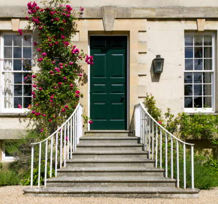 Classical style staircase and front door