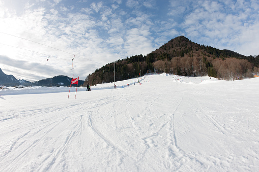 Small Ski slopes for learners and children in Ruhpolding Germany