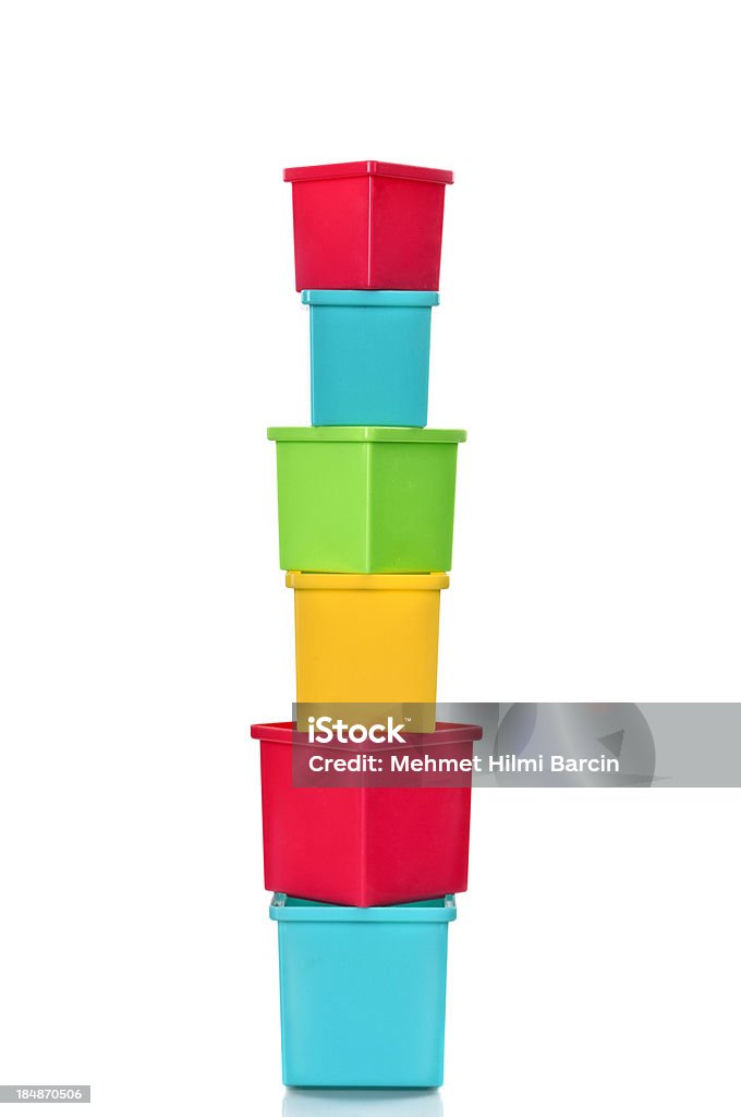 Красочная игрушка кубики - Стоковые фото Группа объектов роялти-фри