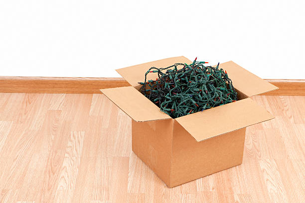 Box of Christmas Lights Box of Christmas lights. It's time to decorate for the holidays!Please also see: christmas decoration storage stock pictures, royalty-free photos & images