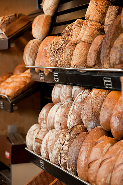 istock Various type of bread in shelves 184870626