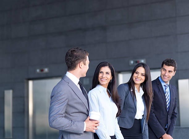 istock Cheerful group of business people 184870655