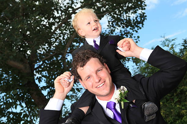 istock Wonderful Wedding - Boy on Shoulder 184870716