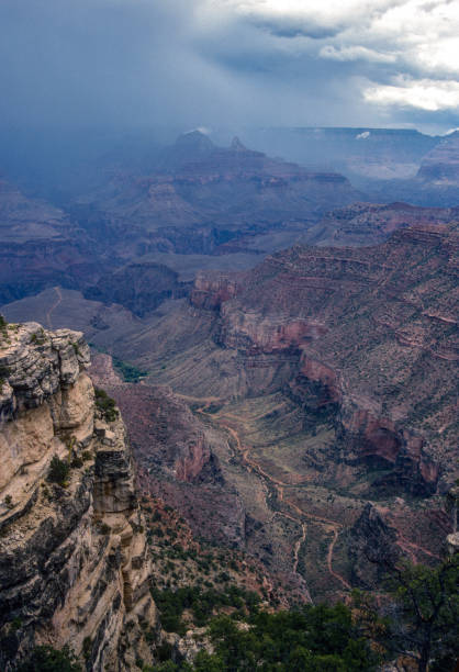 istock Grand Canyon NP - South Rim - Clouds & Canyon Vertical - 1990 1848707283