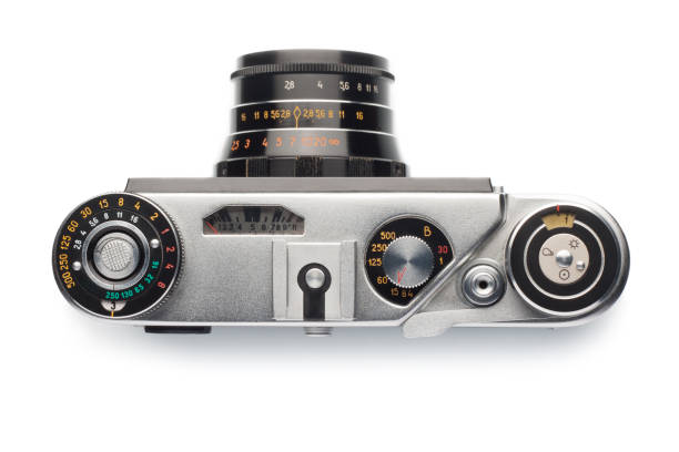 istock Rangefinder 35mm film photo camera isolated on white 1848711218