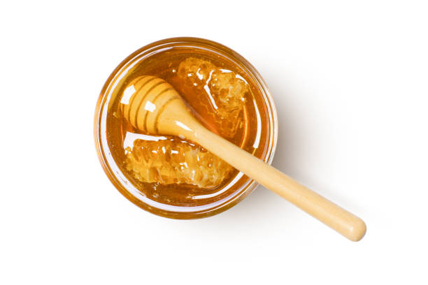 Honey with honey dipper