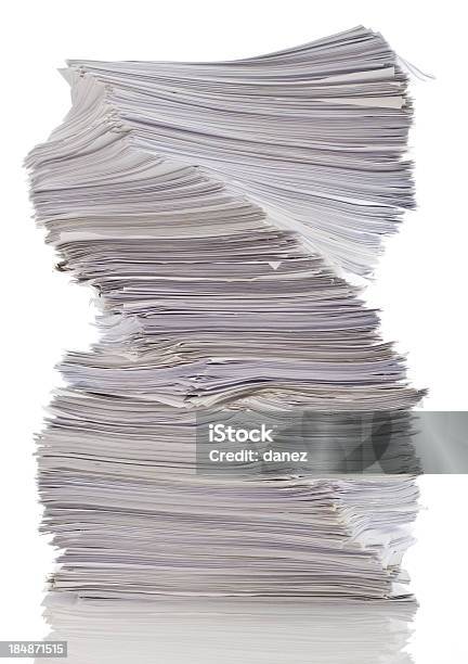 Stack Of Papers Stock Photo - Download Image Now - Communication, Data, Photocopier