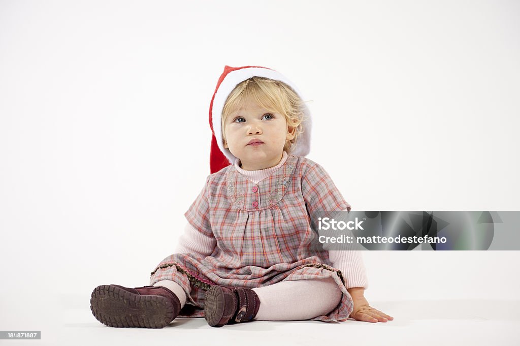 Cappello da Babbo Natale - Foto stock royalty-free di Bambine femmine