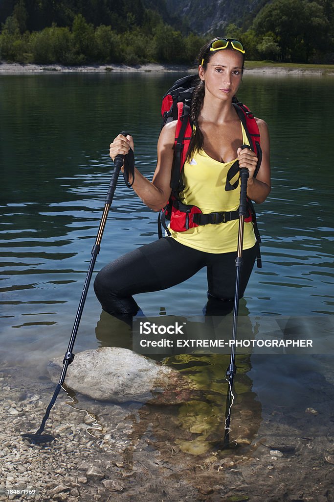 Weibliche Mountain Wanderer - Lizenzfrei Abenteuer Stock-Foto