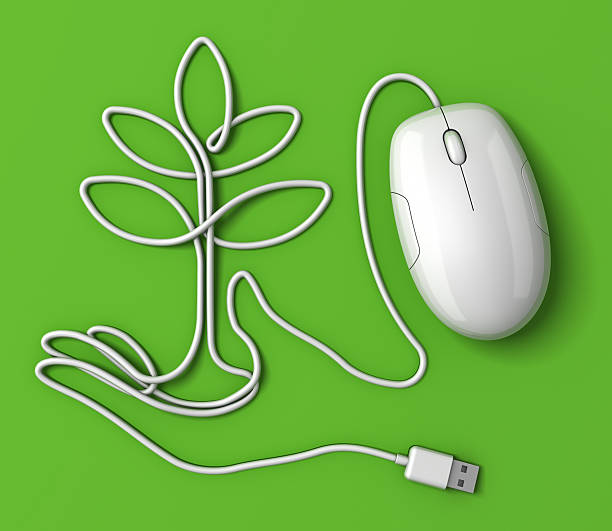 Computer mouse environmental concept stock photo
