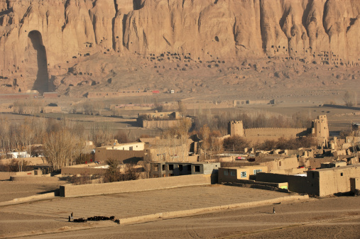 Bamiyan village with one of the giant buddhas destroyed by the Taliban