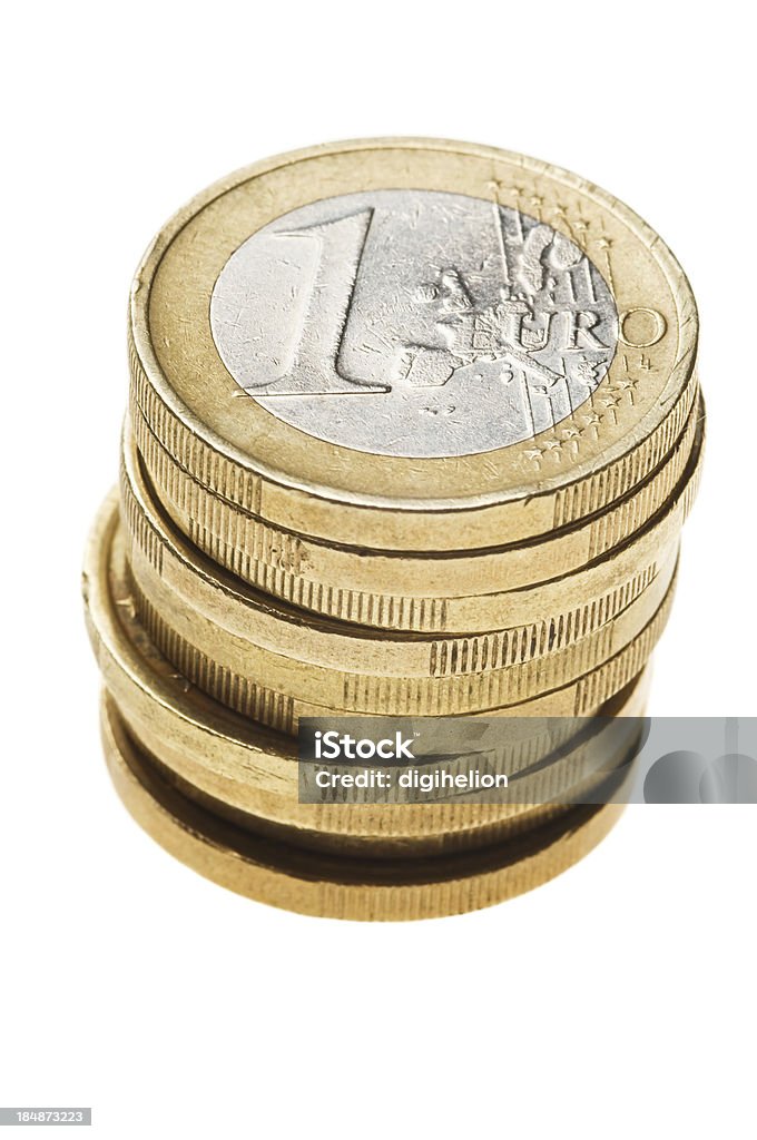 Moedas em euros - Royalty-free Abundância Foto de stock