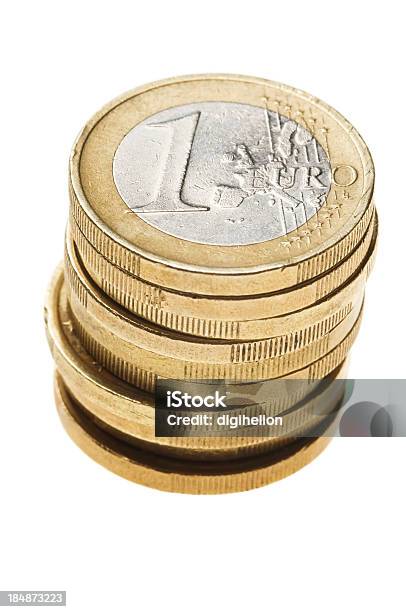 Moedas Em Euros - Fotografias de stock e mais imagens de Abundância - Abundância, Atividade bancária, Conceito