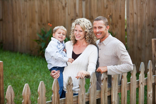istock Happy family in backyard 184873336