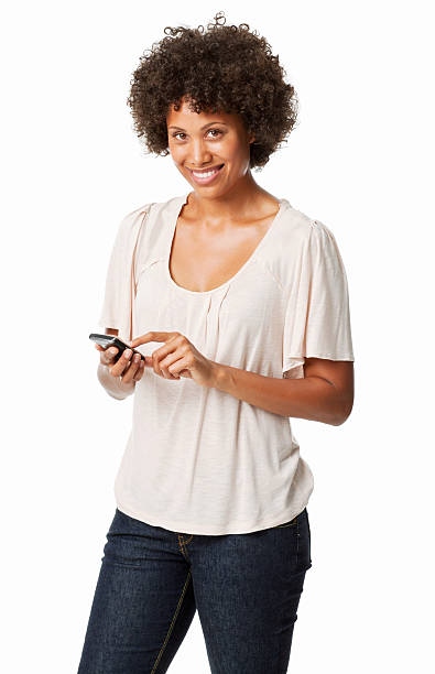 istock Young Woman Texting on a Cellphone 184874035