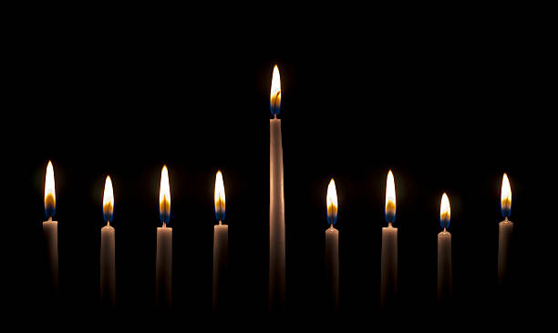 menorah - hanukkah candles - fotografias e filmes do acervo