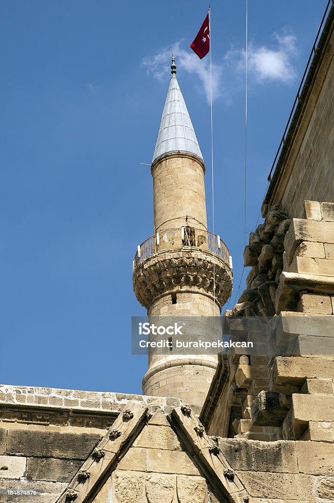 Minaret and flag detail, Selimiye Mosque, Lefkosia, North Cyprus http://www.burakpekakcan.com/location.jpg Architecture Stock Photo