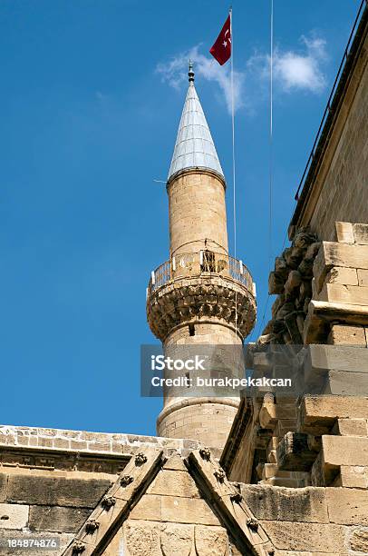 Minaret And Flag Detail Selimiye Mosque Lefkosia North Cyprus Stock Photo - Download Image Now