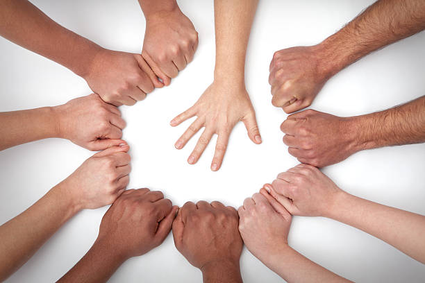 istock 10 fists Open Circle with Hand 184875031