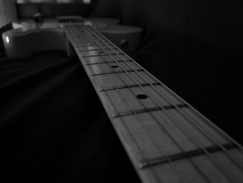 old guitar close up