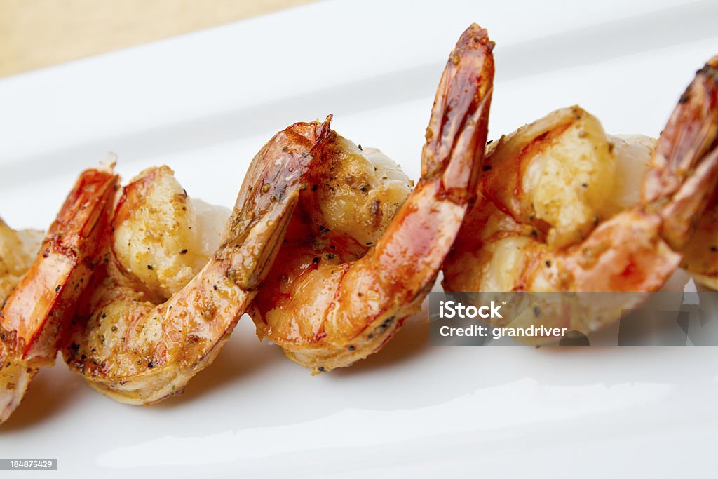 Grillowany Jumbo Shrimp - Zbiór zdjęć royalty-free (Fotografika)