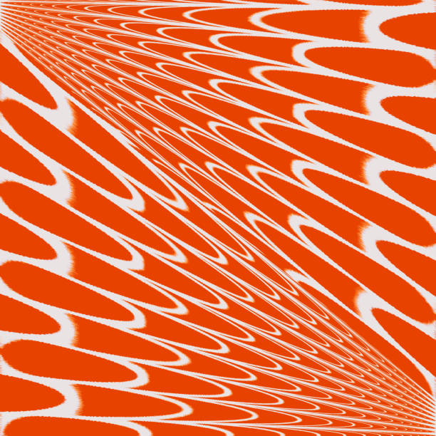 Image texture with a diagonal white mesh pattern on a vermilion background that resembles the pattern of a Japanese-style kimono.