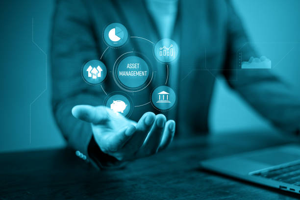 istock Asset management concept, Man using laptop with word asset management and Icon  on virtual display. Financial Property Digital assets. 1848763919