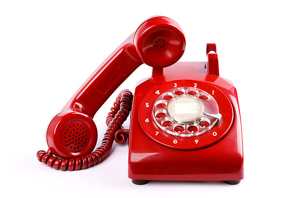 Red Phone Old red telephone isolated on white analog stock pictures, royalty-free photos & images