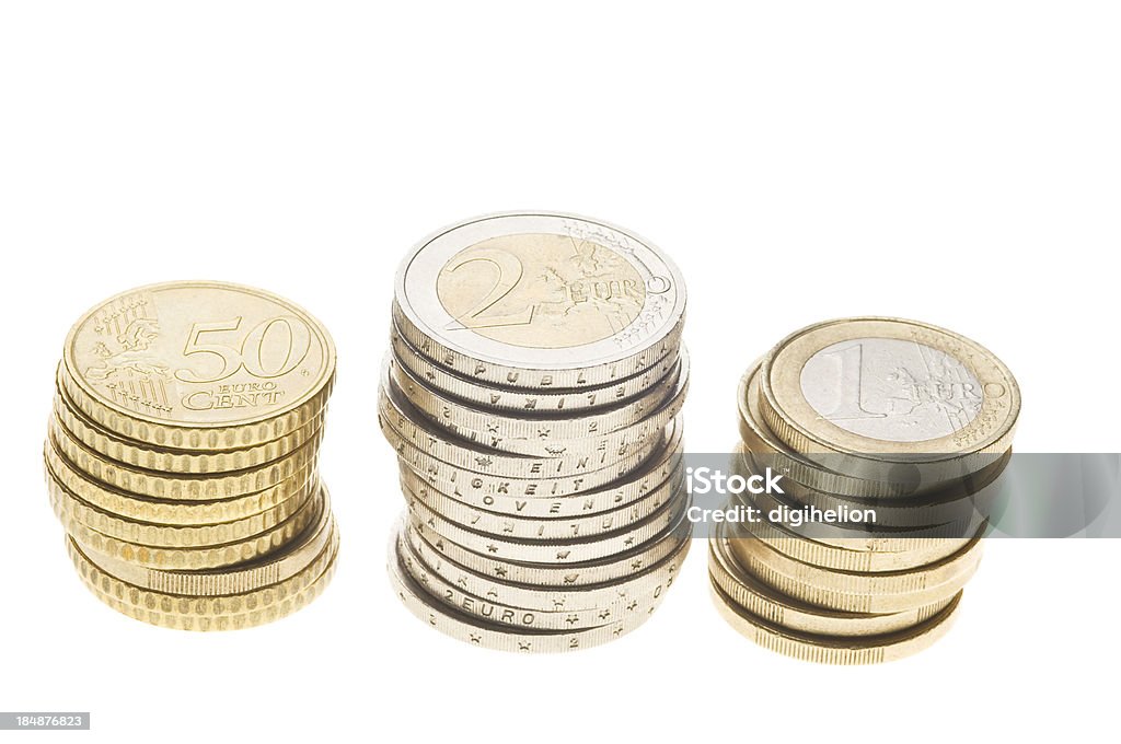 Moedas de Euro - Foto de stock de Abundância royalty-free