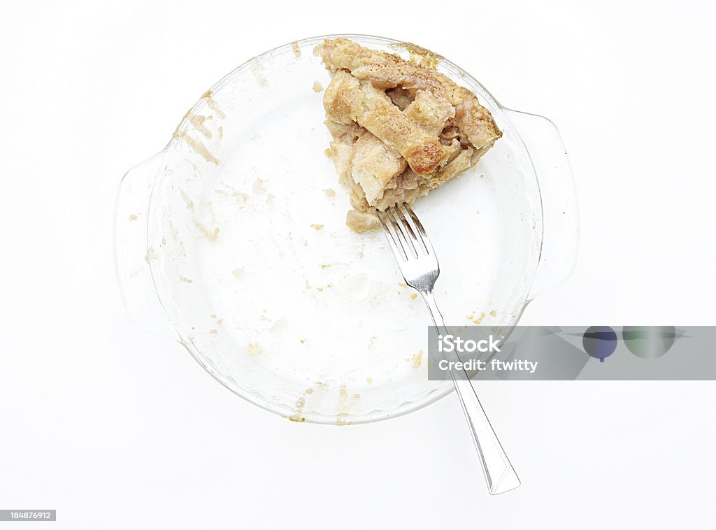 Ostatni kawałek pyszne Ciasto z jabłkami na białym - Zbiór zdjęć royalty-free (Kieliszek)
