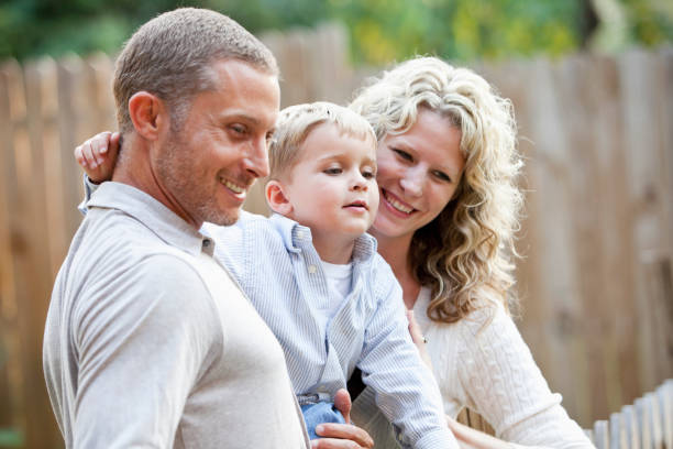 istock Happy family with little boy 184877018