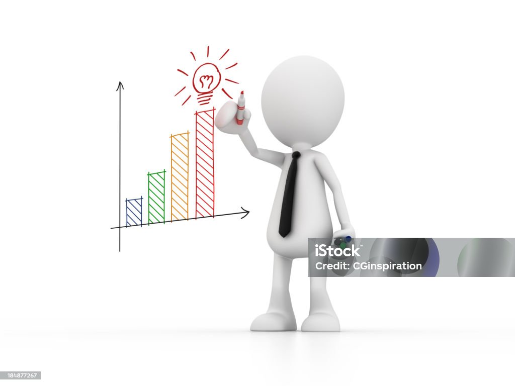 Concetto di Business - Foto stock royalty-free di Figura fatta con bastoncini